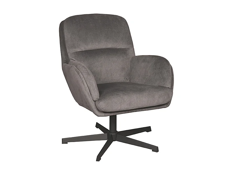 Fauteuil Moss - Anthracite - Cosmo - 77x70x90 cm