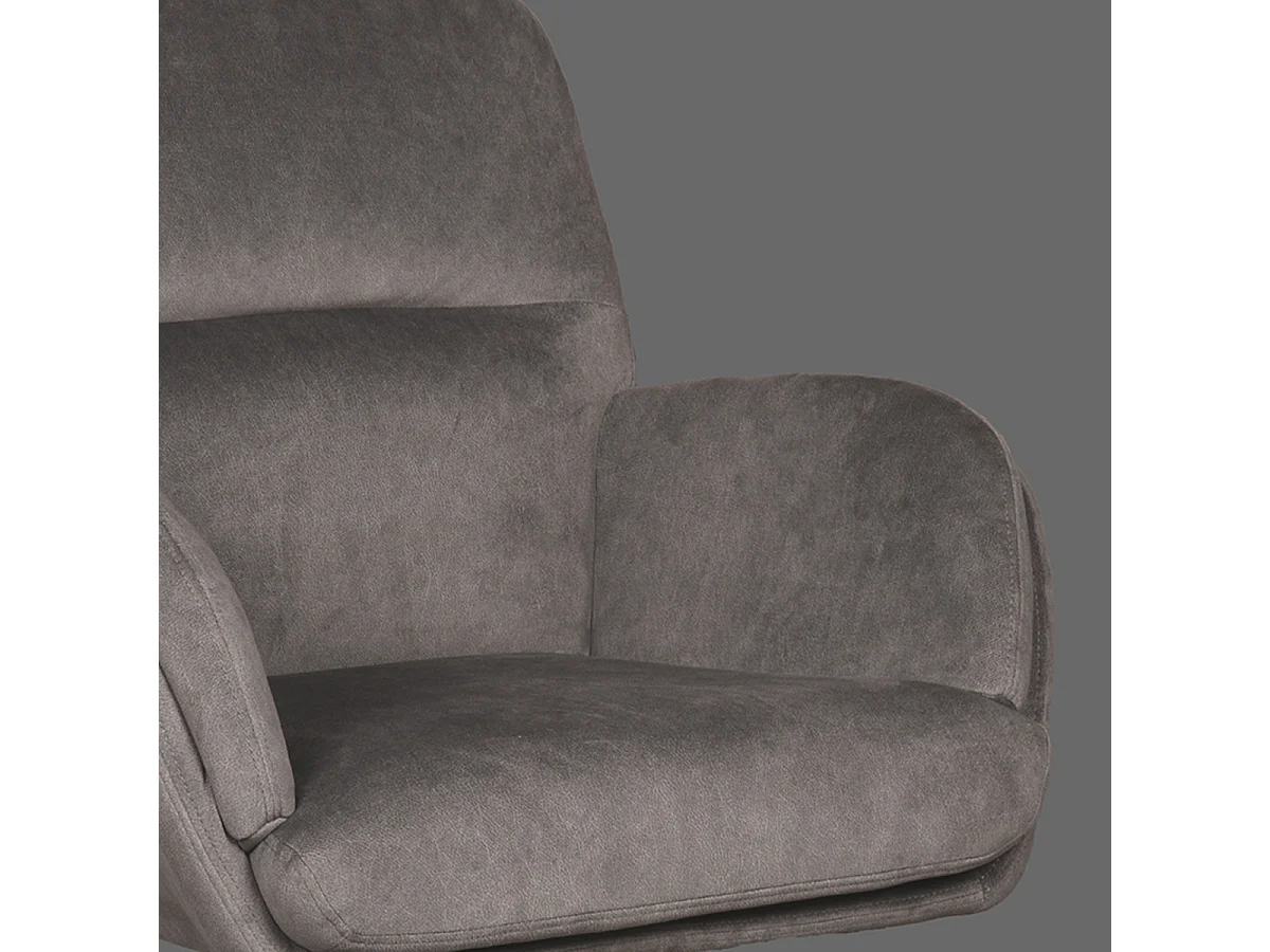 Fauteuil Moss - Anthracite - Cosmo - 77x70x90 cm