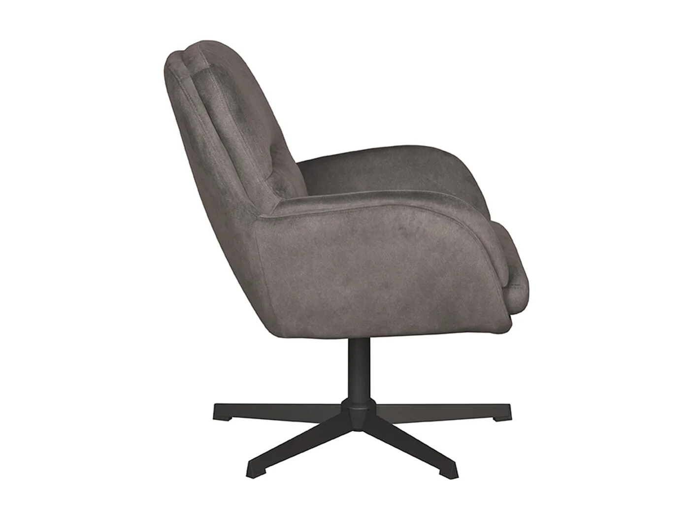 Fauteuil Moss - Anthracite - Cosmo - 77x70x90 cm