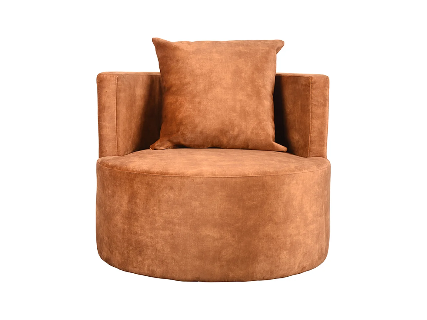 Fauteuil Evy 90x90x75 cm - Ocre - Velours