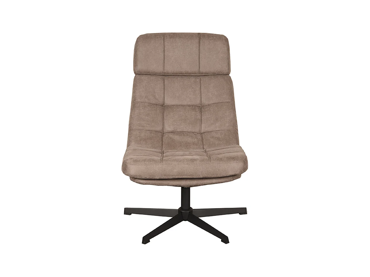 Fauteuil Alvar - Taupe - Micro Daim - 57x53x83 cm