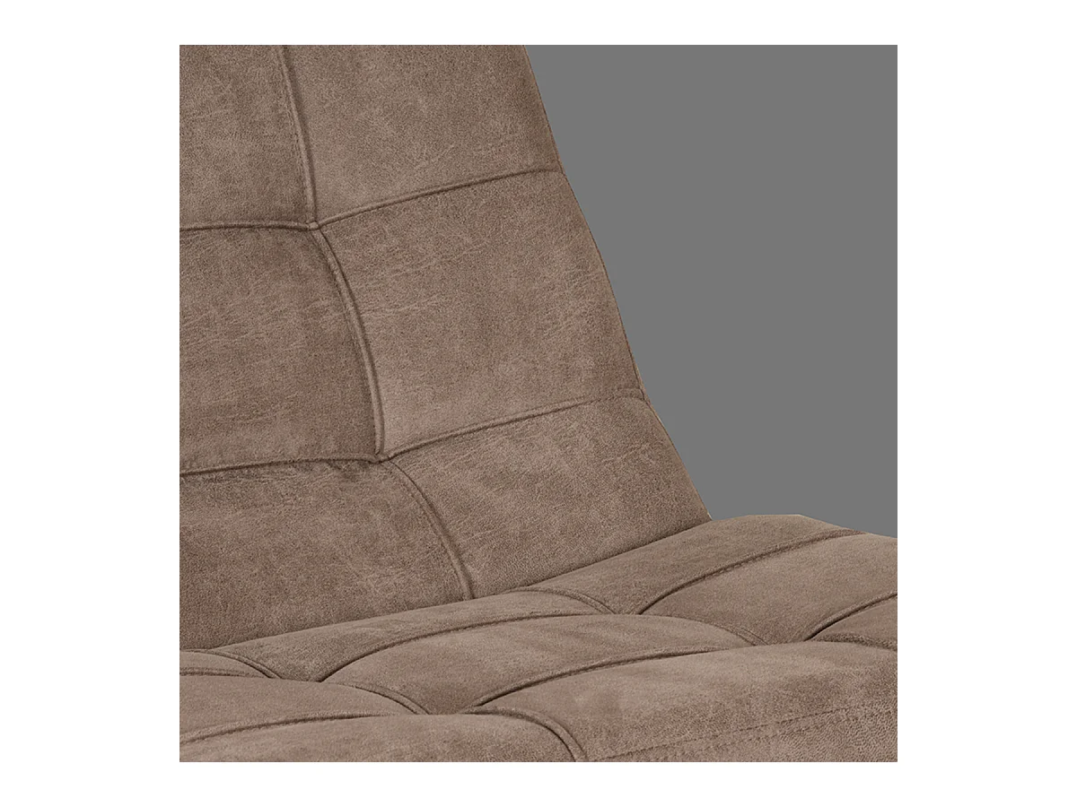 Fauteuil Alvar - Taupe - Micro Daim - 57x53x83 cm