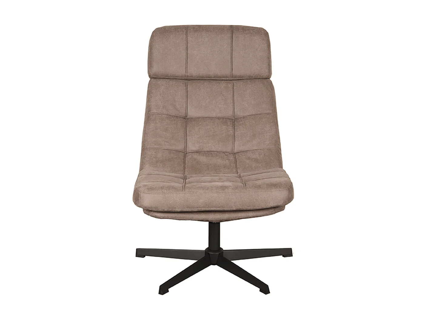 Fauteuil Alvar - Taupe - Micro Daim - 57x53x83 cm