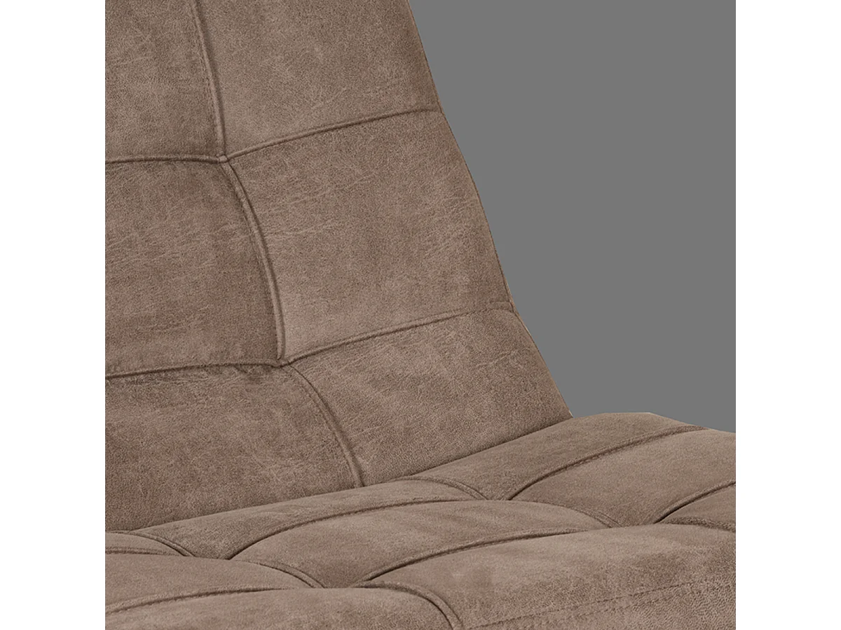 Fauteuil Alvar - Taupe - Micro Daim - 57x53x83 cm