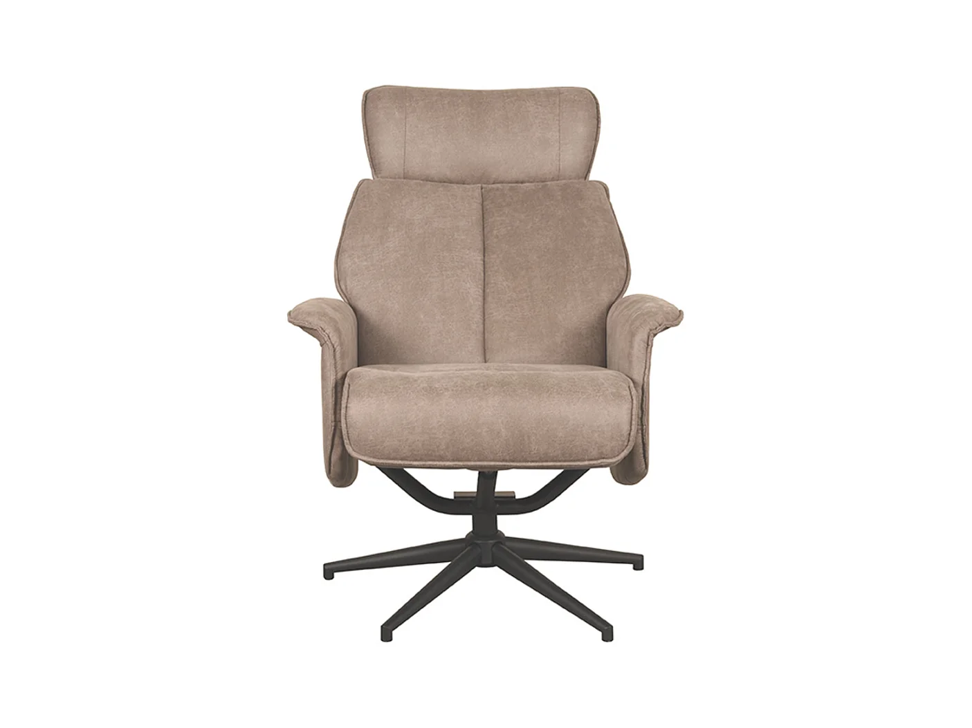 Fauteuil Verdal - Taupe - Micro Suède - 79x77x109 cm