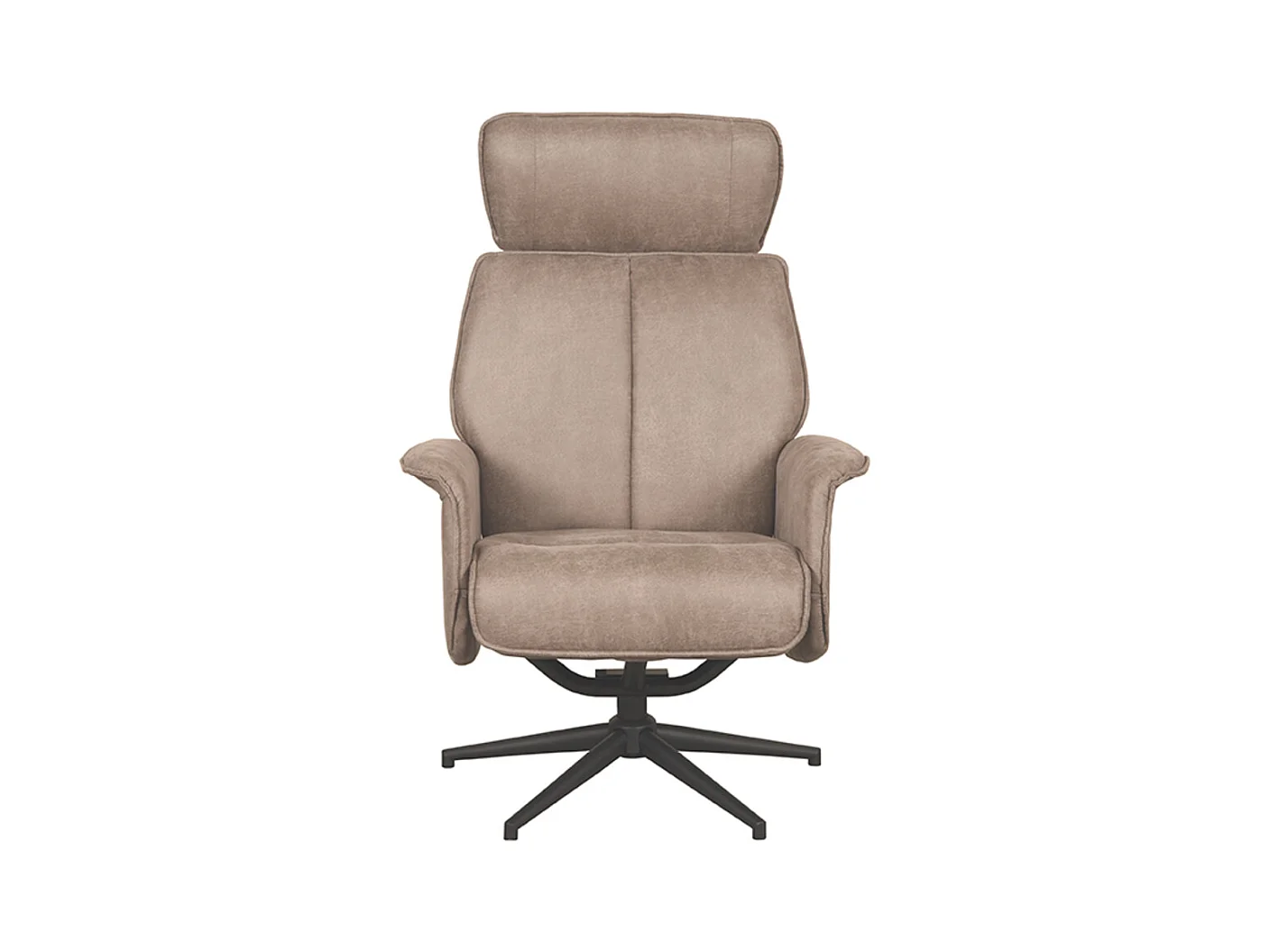 Fauteuil Verdal - Taupe - Micro Suède - 79x77x109 cm