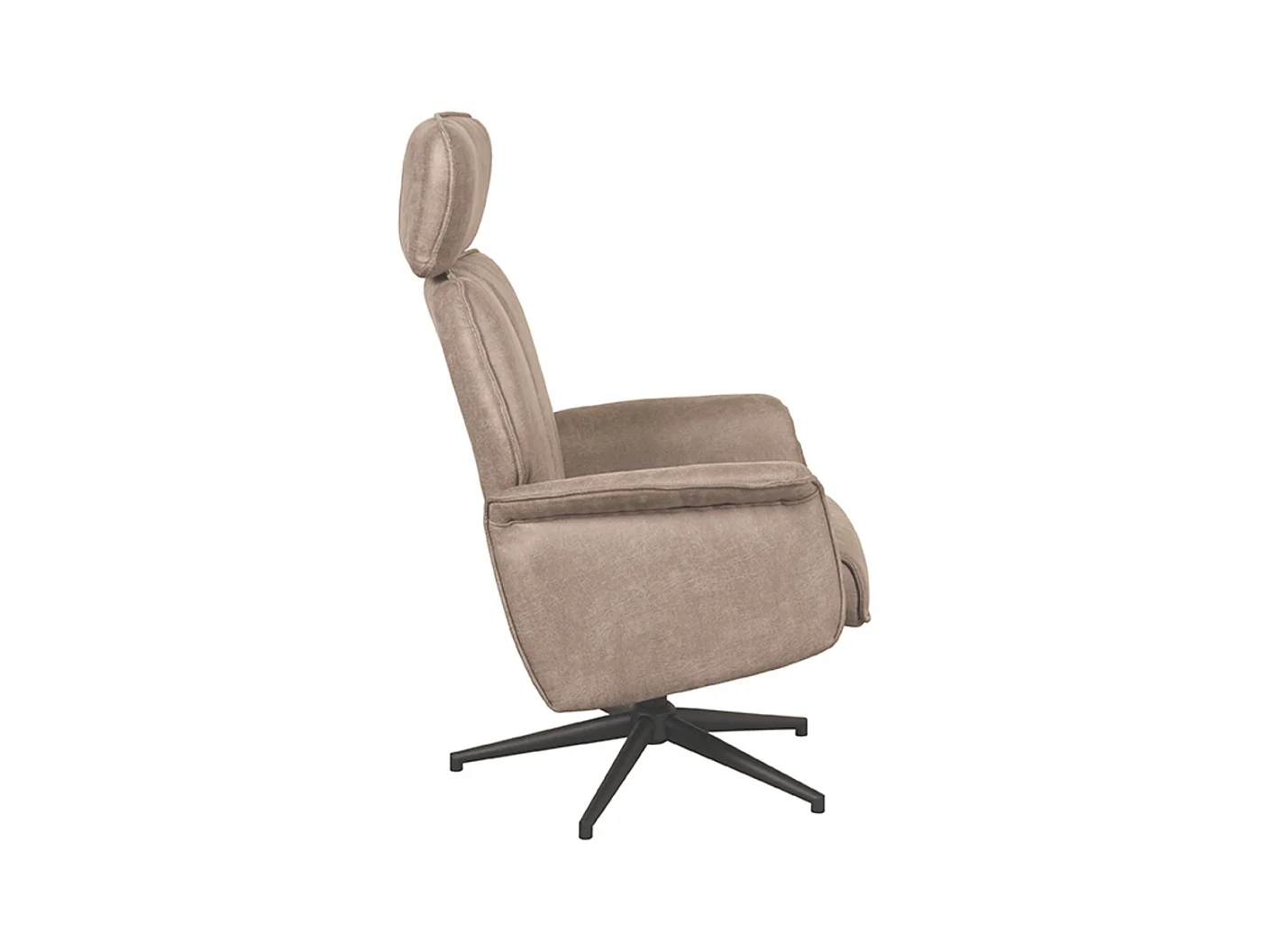 Fauteuil Verdal - Taupe - Micro Suède - 79x77x109 cm