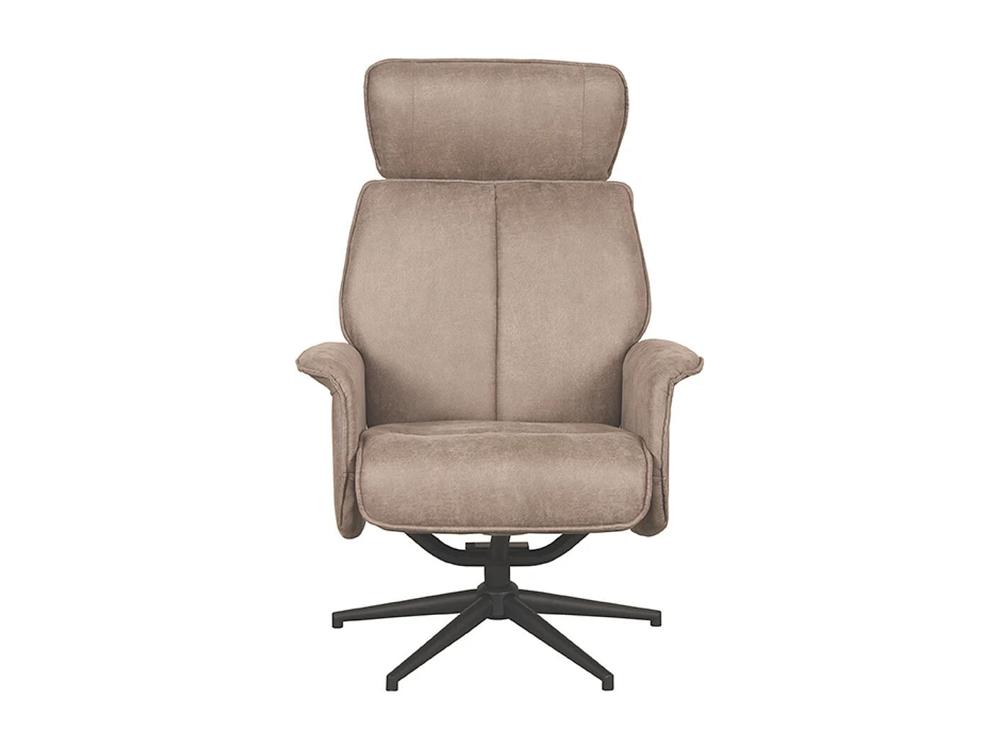 Fauteuil Verdal - Taupe - Micro Suède - 79x77x109 cm