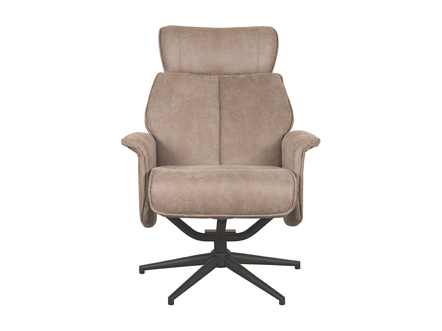 Fauteuil Verdal - Taupe - Micro Suède - 79x77x109 cm