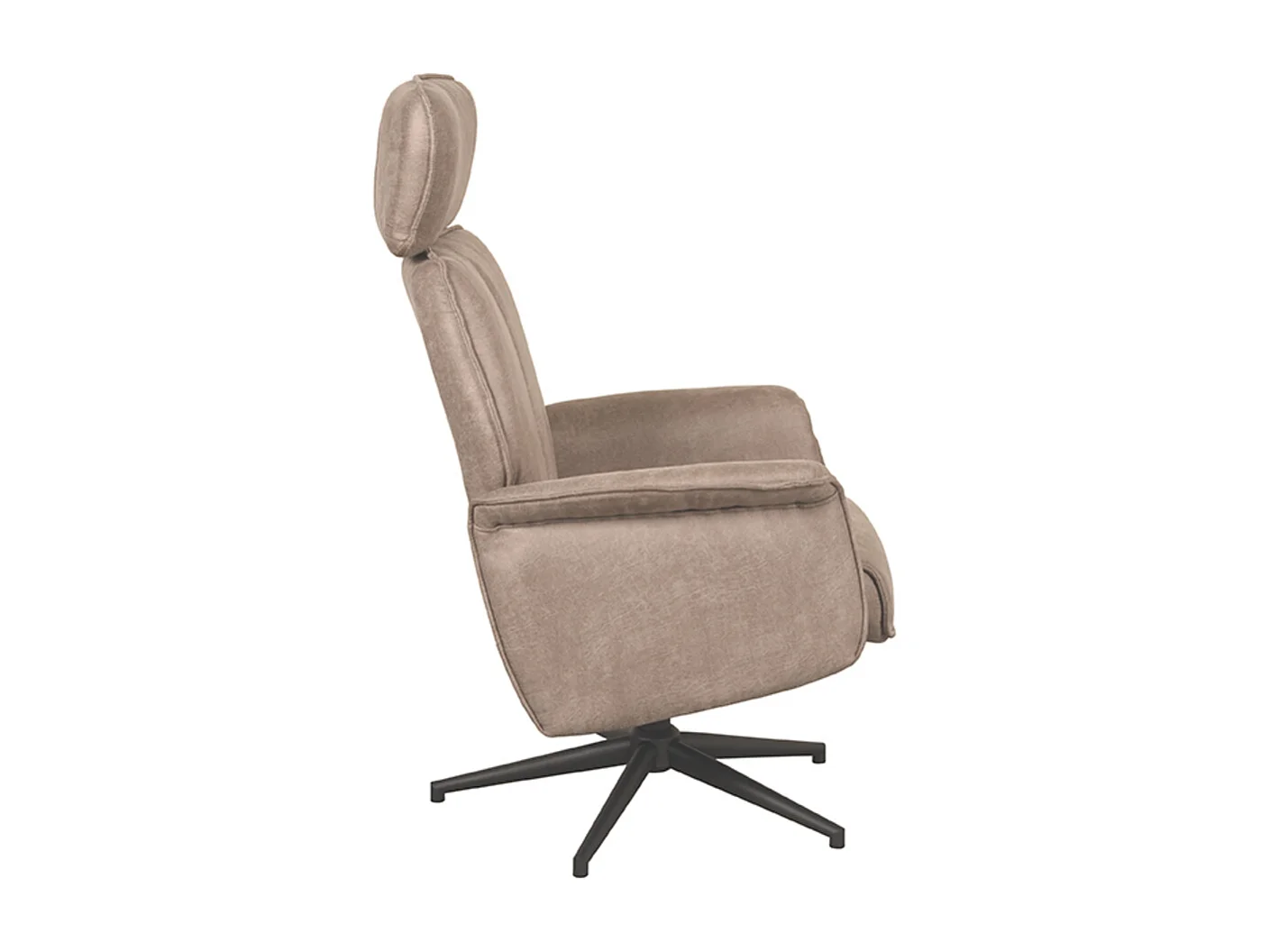 Fauteuil Verdal - Taupe - Micro Suède - 79x77x109 cm