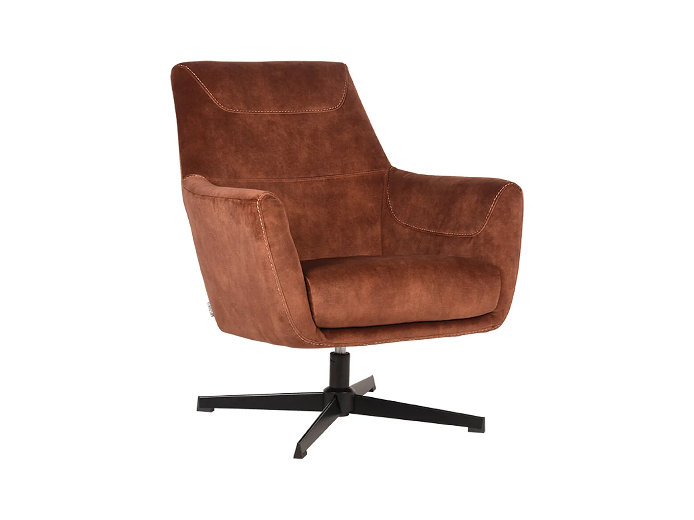 Fauteuil Toby - Rouille - Velours