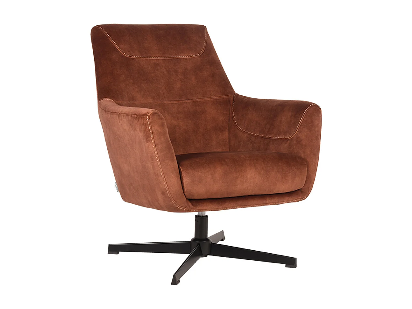 Fauteuil Toby - Rouille - Velours