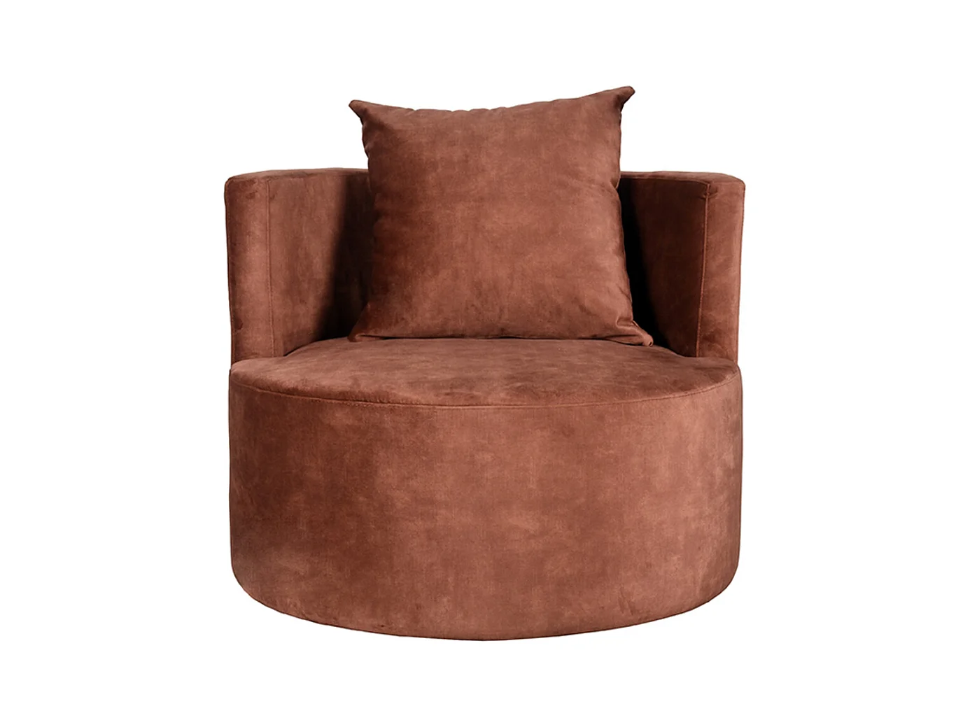 Fauteuil Evy 90x90x75 cm - Rouille - Velours