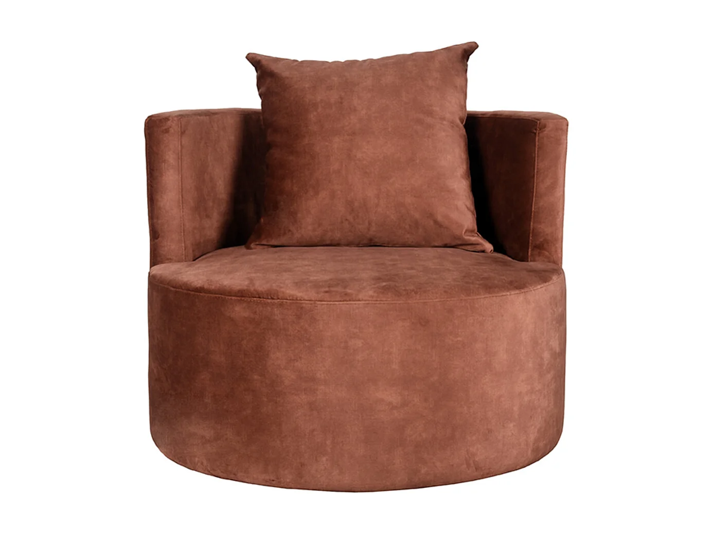 Fauteuil Evy 90x90x75 cm - Rouille - Velours