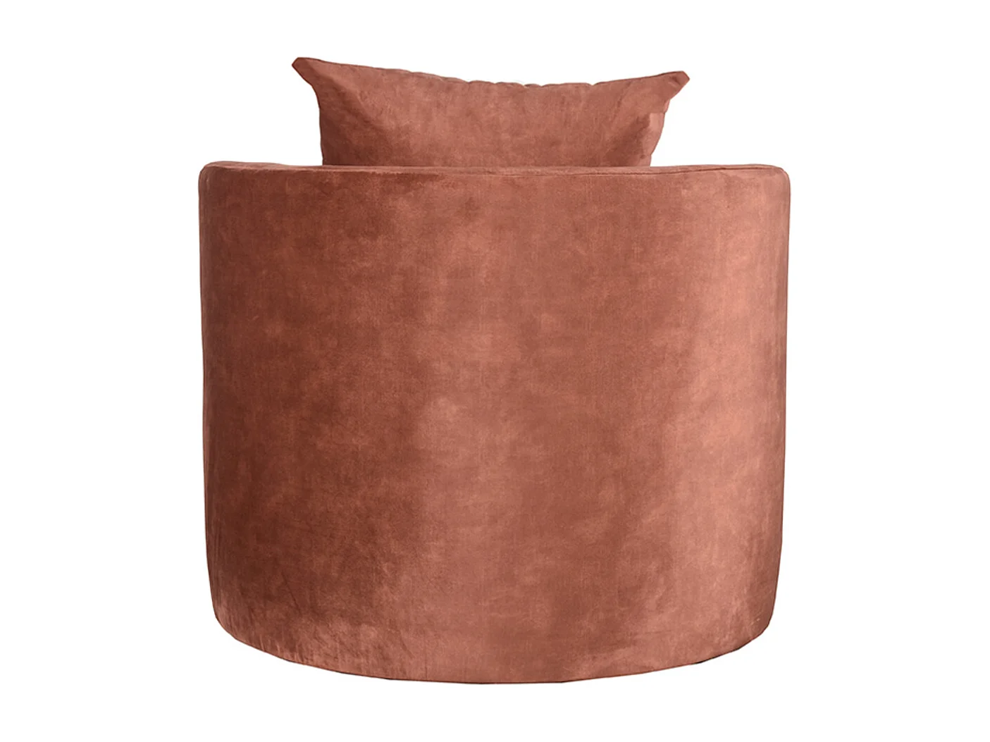 Fauteuil Evy 90x90x75 cm - Rouille - Velours