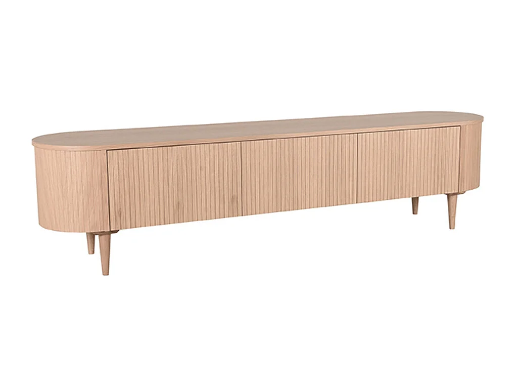 Meuble TV Oliva - Naturel - Chêne - 220 cm