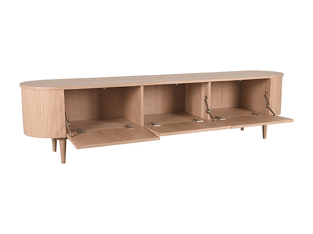 Meuble TV Oliva - Naturel - Chêne - 220 cm