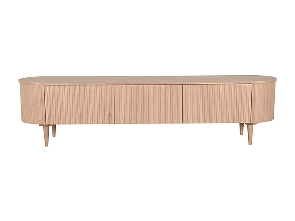 Meuble TV Oliva - Naturel - Chêne - 220 cm