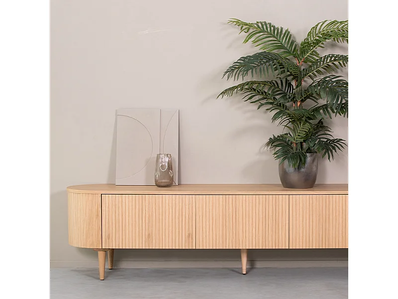 Tv-meubel Oliva - Naturel - Eiken - 220 cm