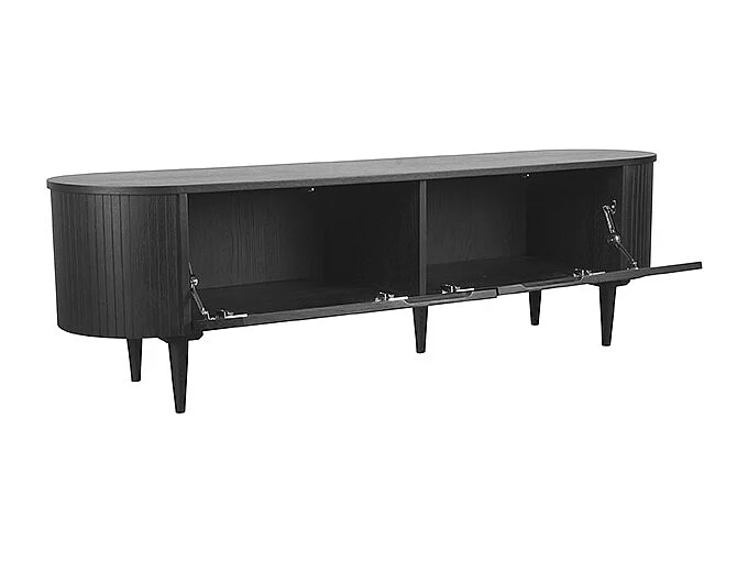 Meuble TV Oliva - Noir - Chêne - 180 cm
