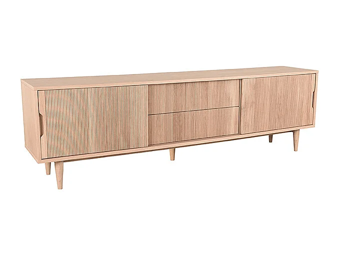 Meuble TV Jule - Naturel - Chêne - 200 cm