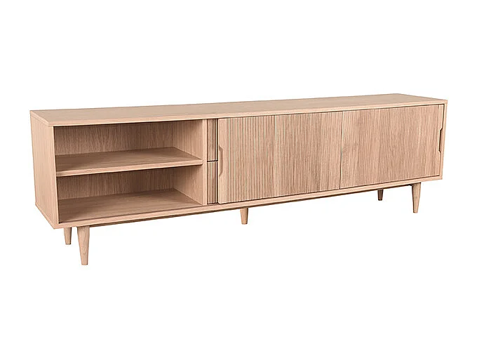 Meuble TV Jule - Naturel - Chêne - 200 cm