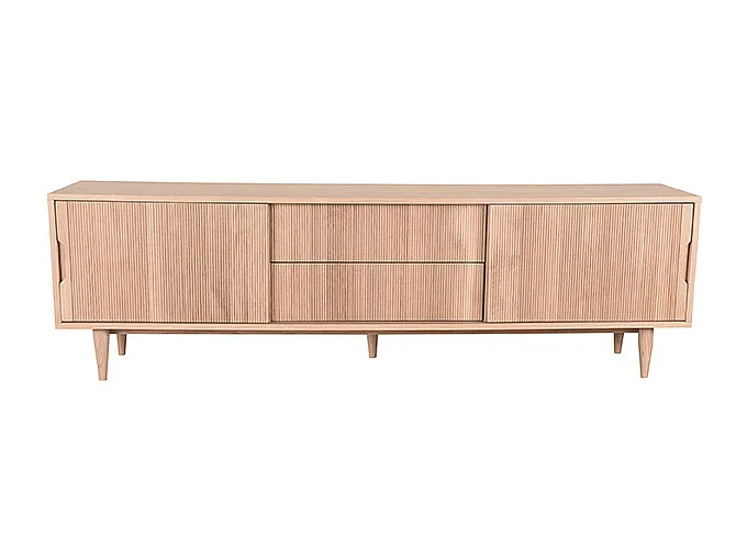 Meuble TV Jule - Naturel - Chêne - 200 cm