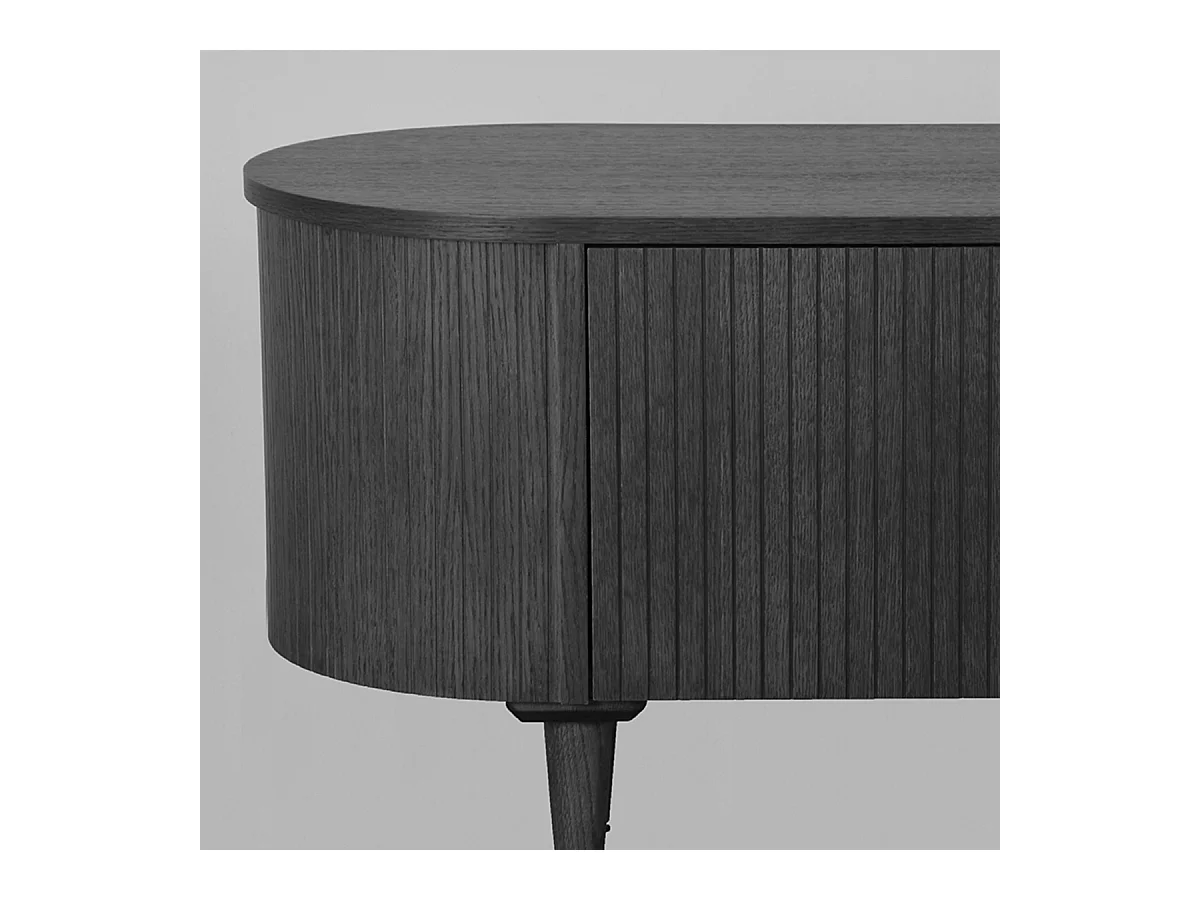 Tv-meubel Oliva - Zwart - Eiken - 220 cm