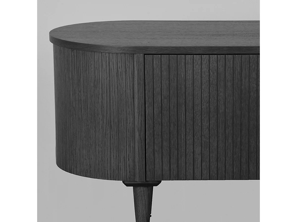 Tv-meubel Oliva - Zwart - Eiken - 220 cm