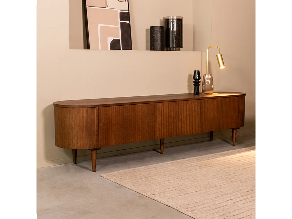 Tv-meubel Oliva - Walnoot - Eiken - 220 cm