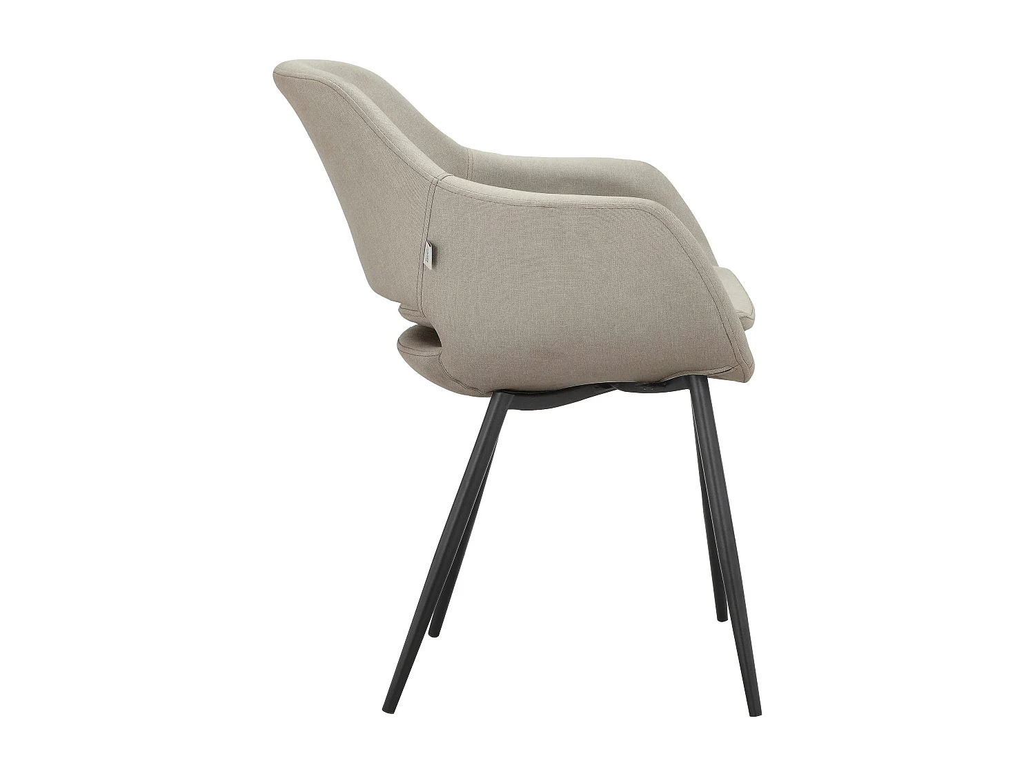 Kobe | Lot de 2 chaises de salle à manger en tissu crème