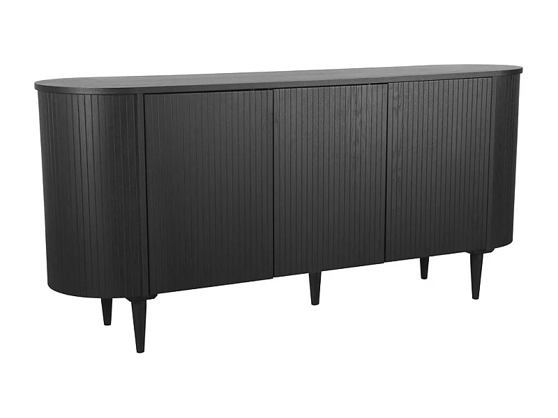 Dressoir Oliva - Zwart - Eiken - 180 cm