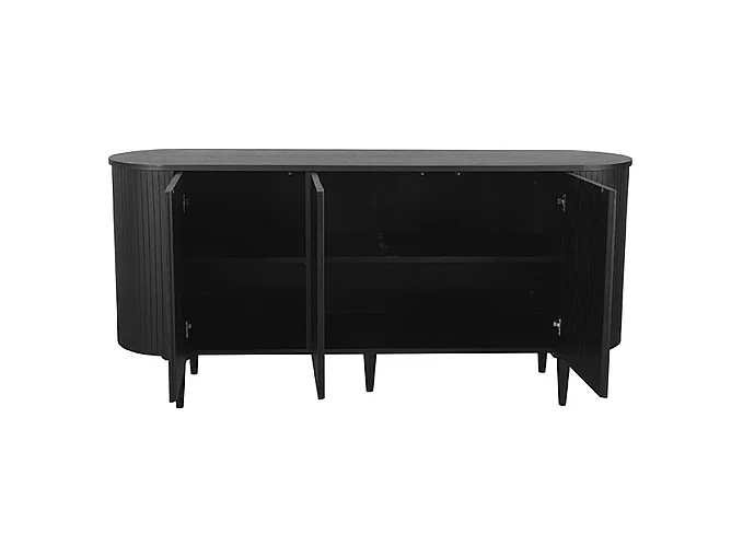 Dressoir Oliva - Zwart - Eiken - 180 cm