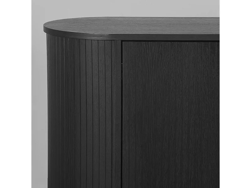 Dressoir Oliva - Zwart - Eiken - 180 cm