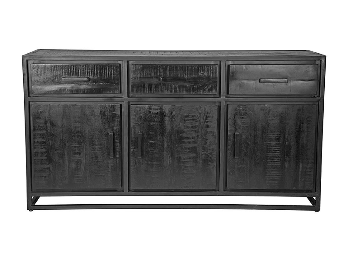 Chili Sideboard - Schwarz - Mangoholz - 170x45x90 cm