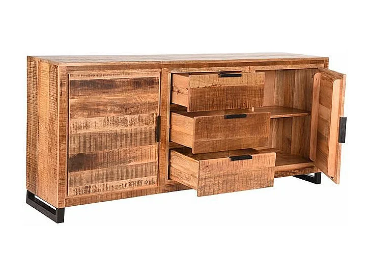 Buffet Glasgow - Brut - Bois de manguier - 190 cm