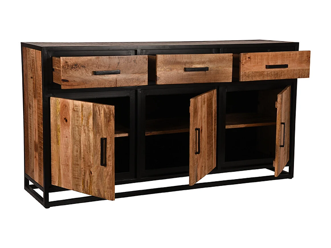 Buffet Tampa - Brut - Bois de manguier - 170 cm