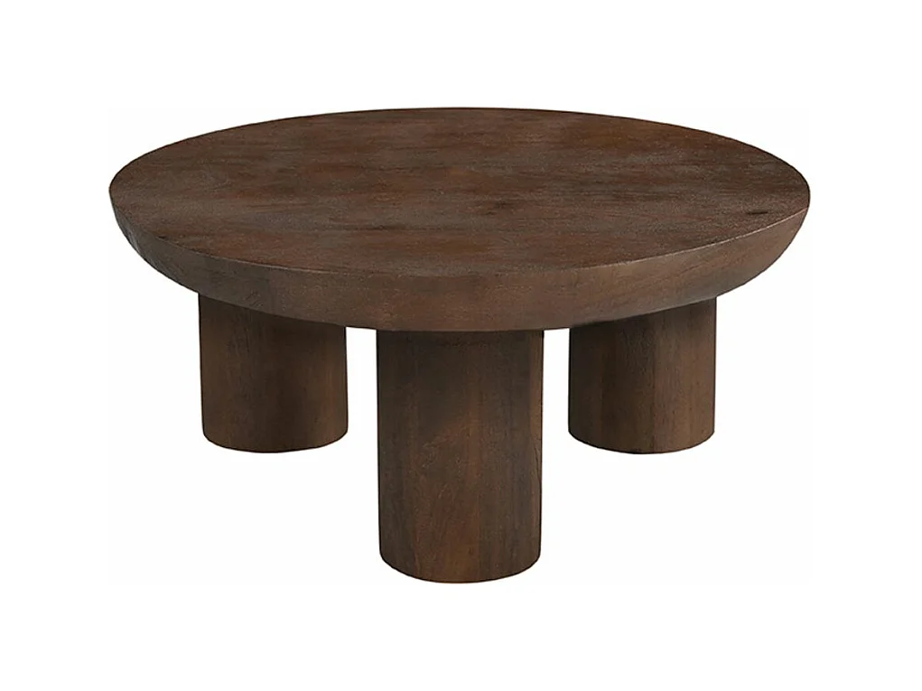 Salontafel Olly - Espresso - Mangohout - 90x90x37 cm