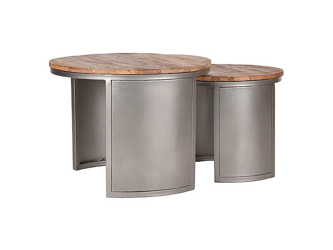 Mesa de centro Set Bunch - Rugosa - Madera de mango