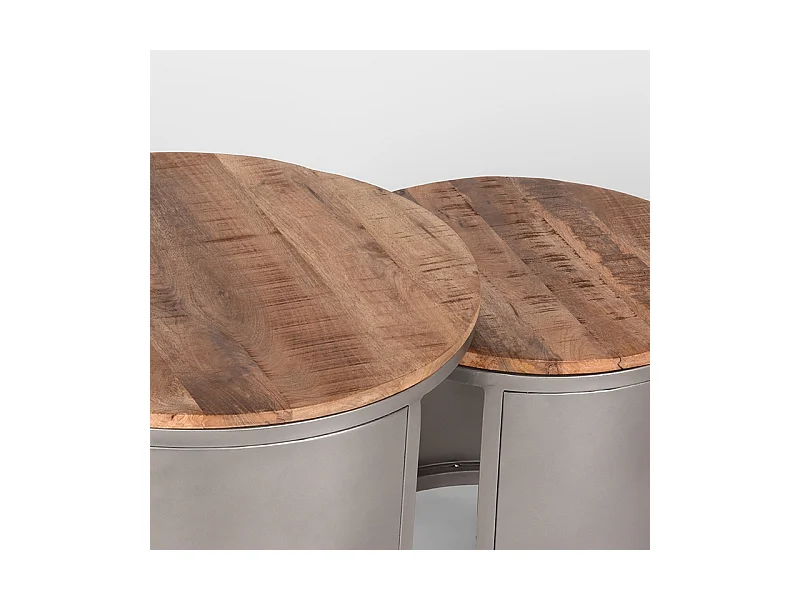 Mesa de centro Set Bunch - Rugosa - Madera de mango