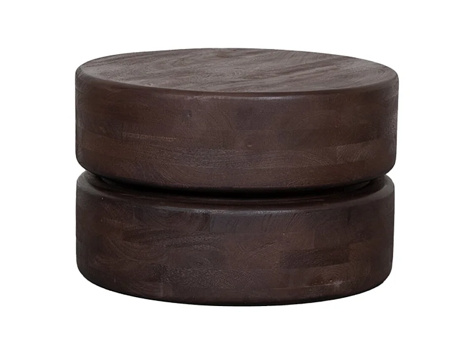 Milly Couchtisch - Espresso - Mangoholz - 50 cm