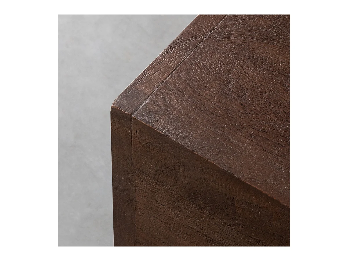 Salontafel Cube - Espresso - Mangohout - 80x80x40 cm