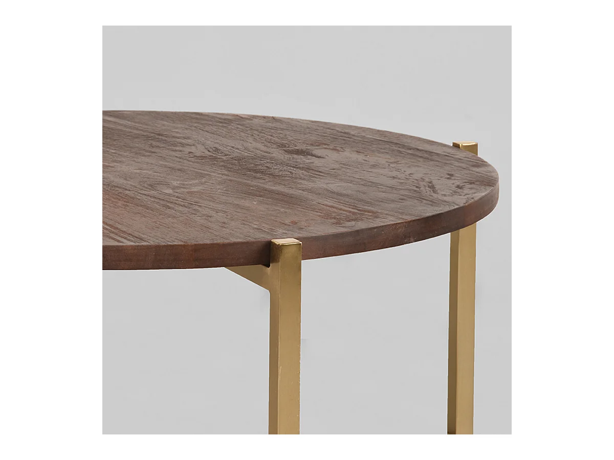 Table basse Dox 70x70x35 cm - Espresso - Bois