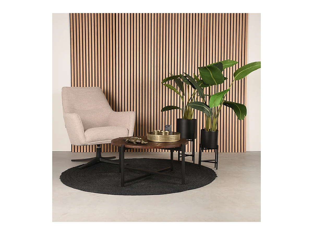 Table basse Dox 70x70x35 cm - Espresso - Bois