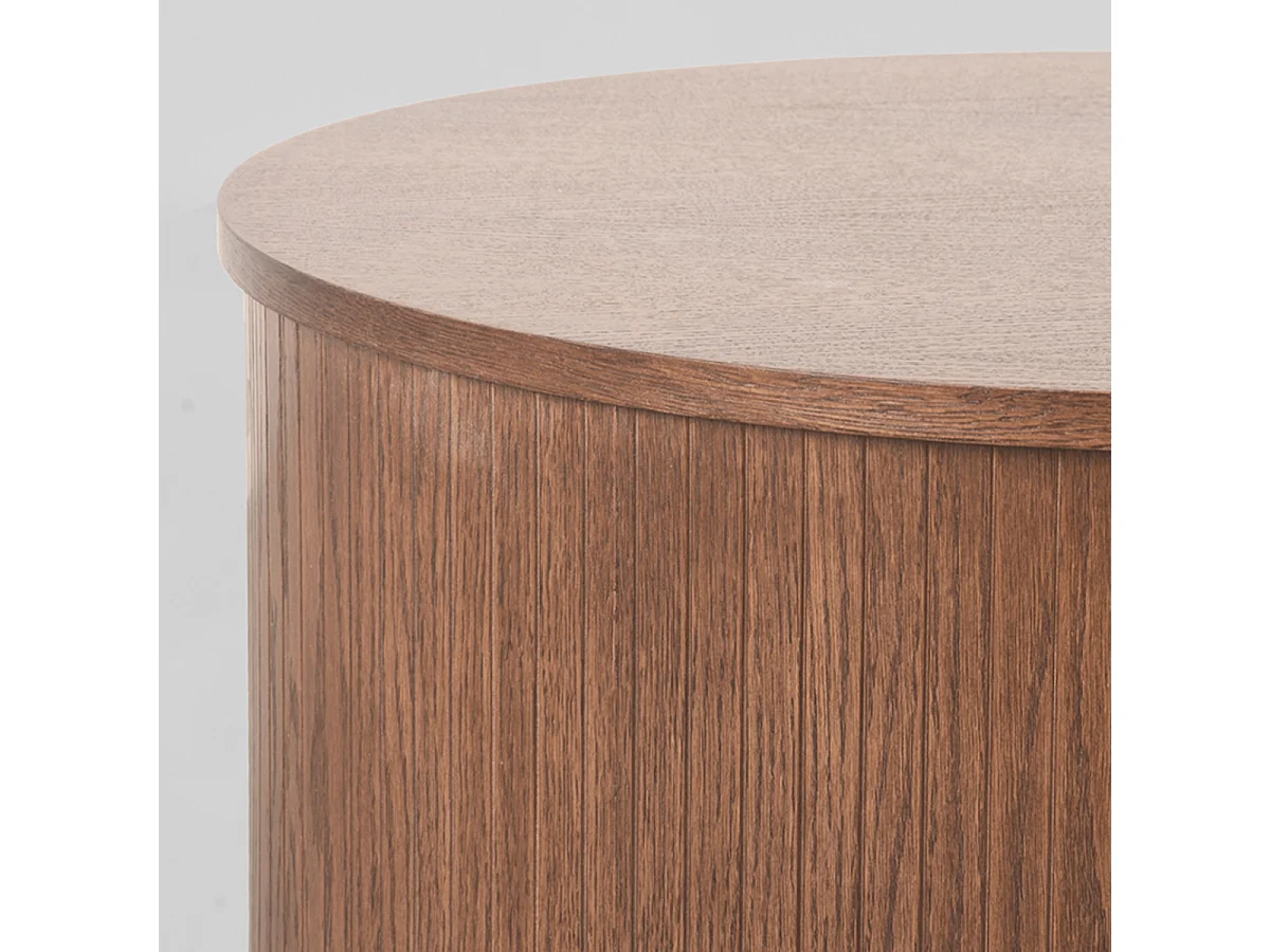 Table basse Oliva - Noyer - Chêne - 70 cm