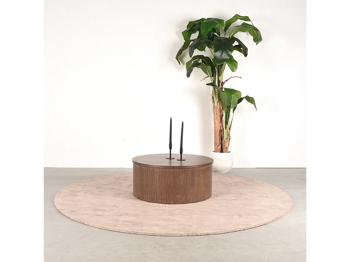 Table basse Oliva - Noyer - Chêne - 70 cm