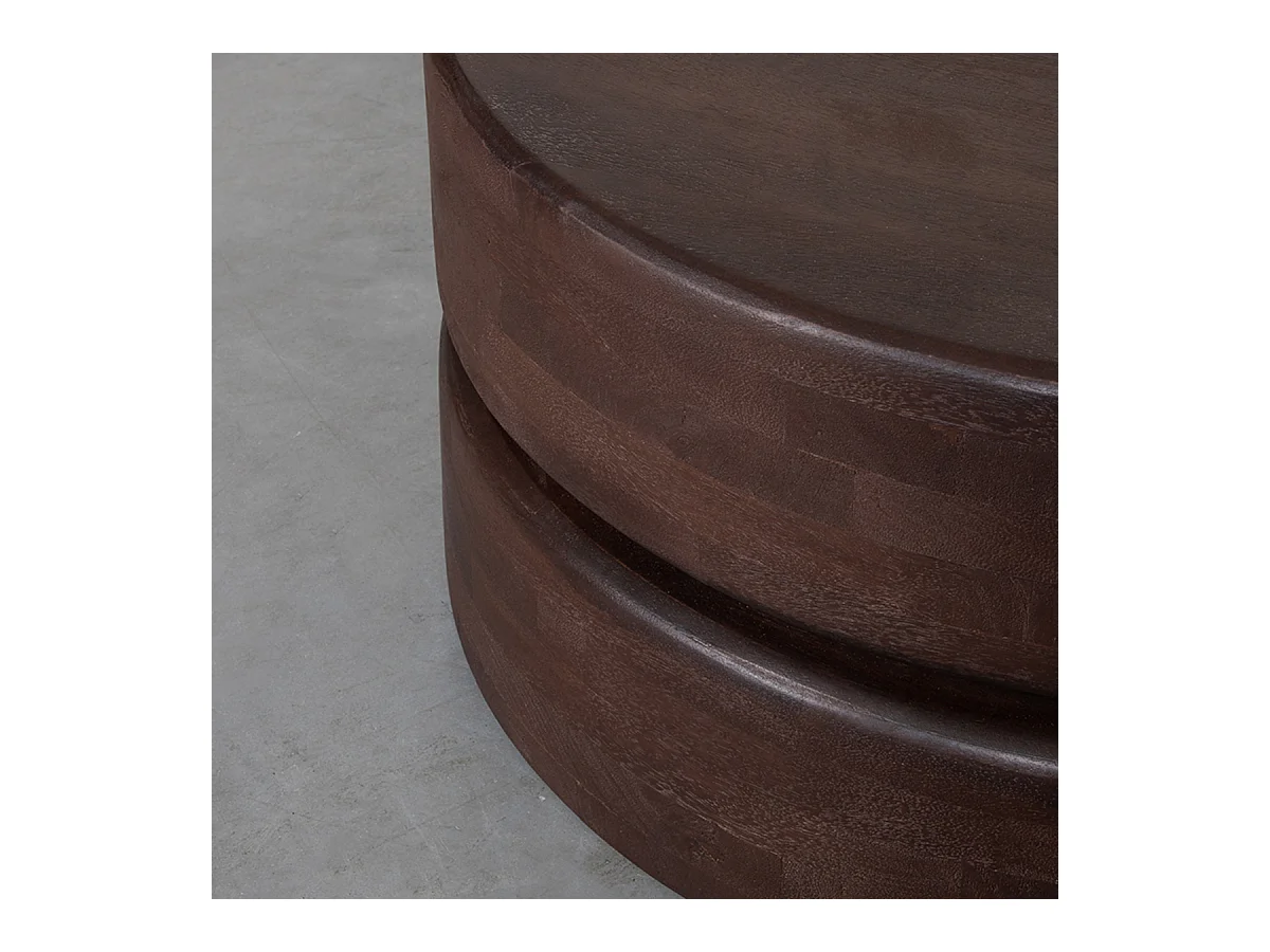 Salontafel Milly - Espresso - Mangohout - 70 cm