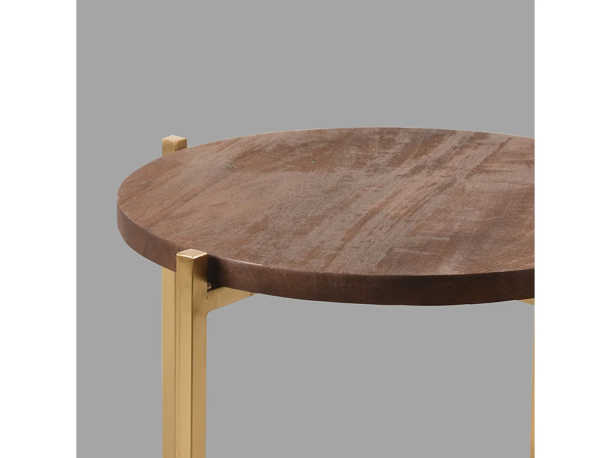 Table d'appoint Dox 40x40x40cm - Espresso - Bois de manguier