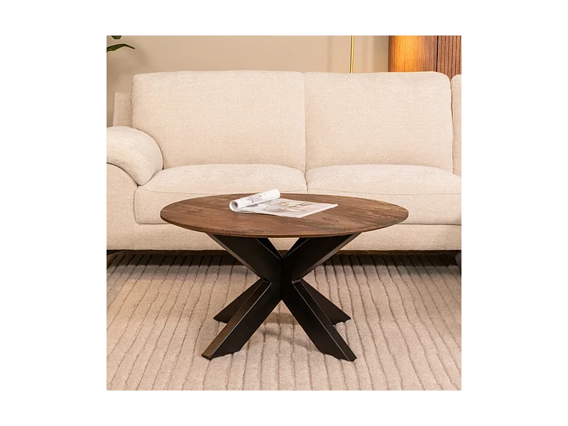 Couchtisch Otis - Espresso - Mangoholz - 80 cm