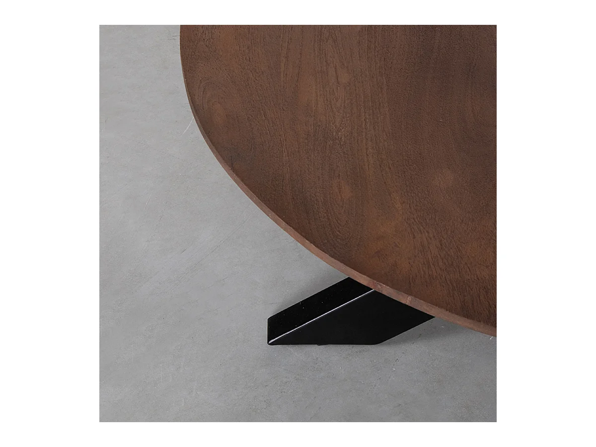 Table basse Otis - Espresso - Bois de manguier - 80 cm